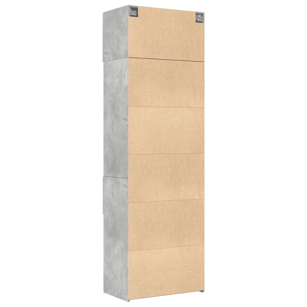 Storage Cabinet Concrete Grey 70x42.5x225 cm Engineered Wood